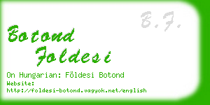 botond foldesi business card