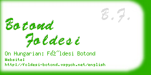 botond foldesi business card